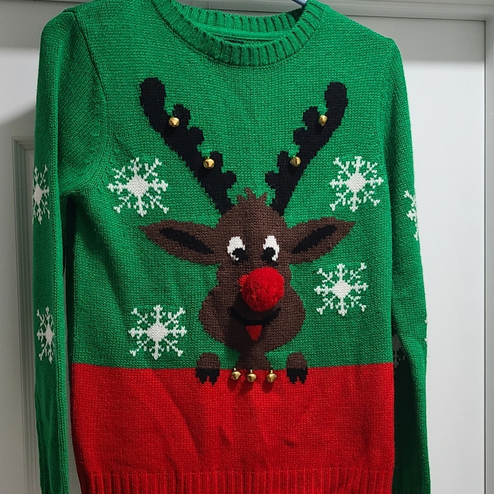 Rudolph the Reindeer Sweater-Size Large